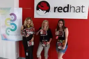 Kolegyňky z Red Hat s hotovými výrobky FOREWEAR